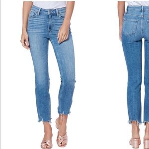 PAIGE Cindy High Waist Destroyed Hem Jeans